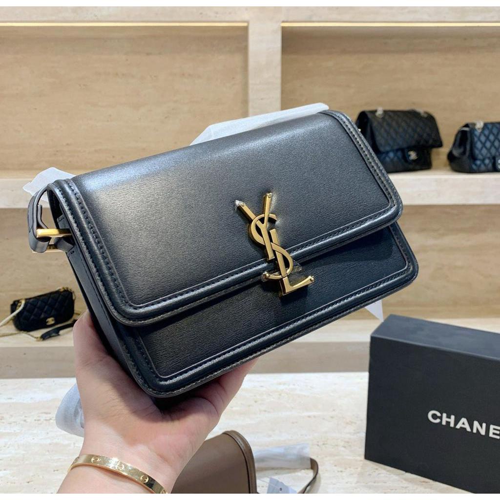 กระเป๋าแท้กระเป๋าแท้YSL Solferino Rose Crossbody Bag กระเป๋าถือผู้ชาย