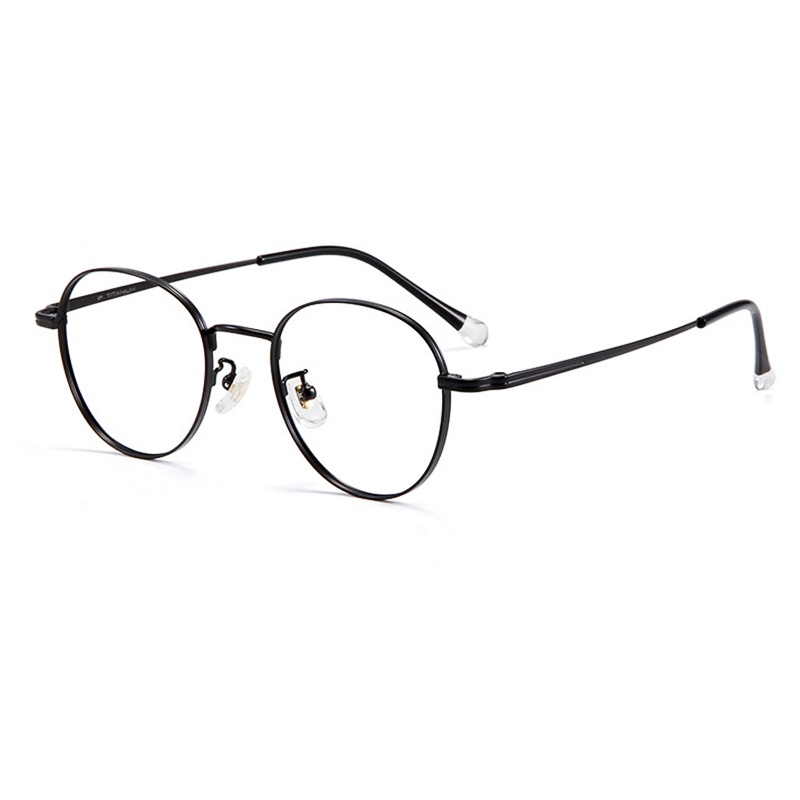 BYIMARUILI 2022 UltraLight Pure Titanium Retro Small Round Eyewear Men