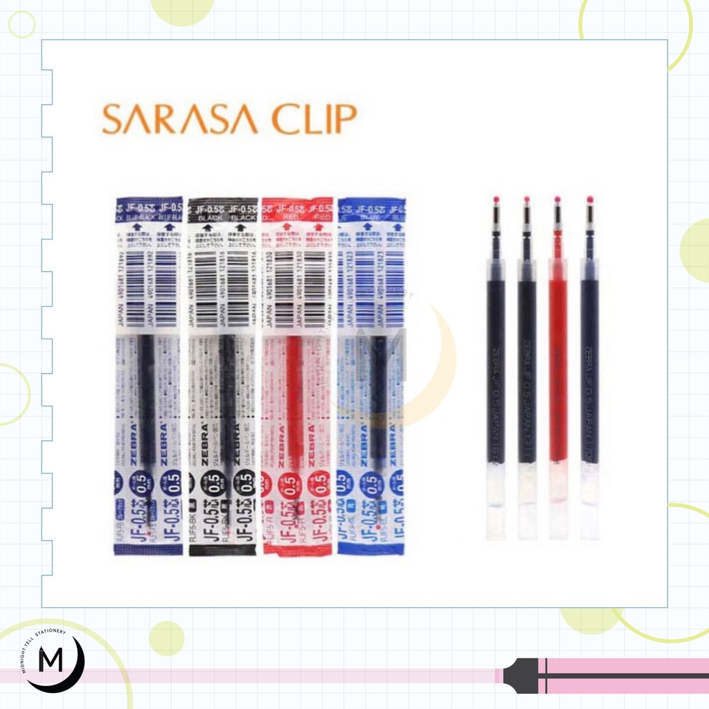 ไส้ปากกา Refill zebra sarasa Clip JF0.5/0.7 Shopee Thailand