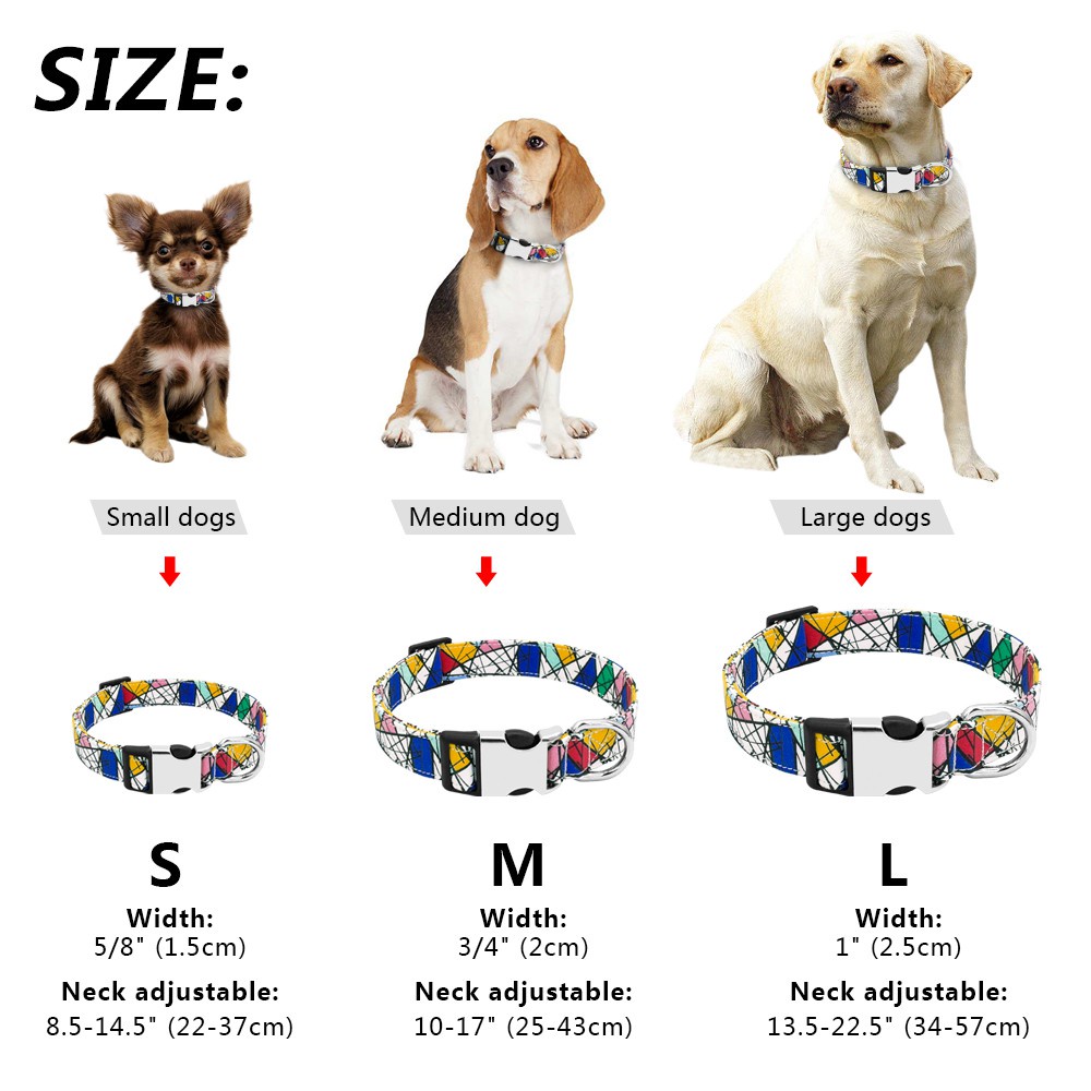 2021 new∈♀☸PERSONALISED Cat Dog Collar Nylon Metal Buckle For Small