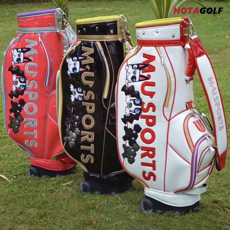 MU golf bag Women's U waterroof wearresistant wheeled golf bag club bag Roller rod standard bag