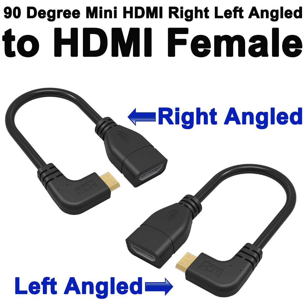 สายแปลง 90 Degree Mini HDMI Right Left Angled Male to HDMI Female cable