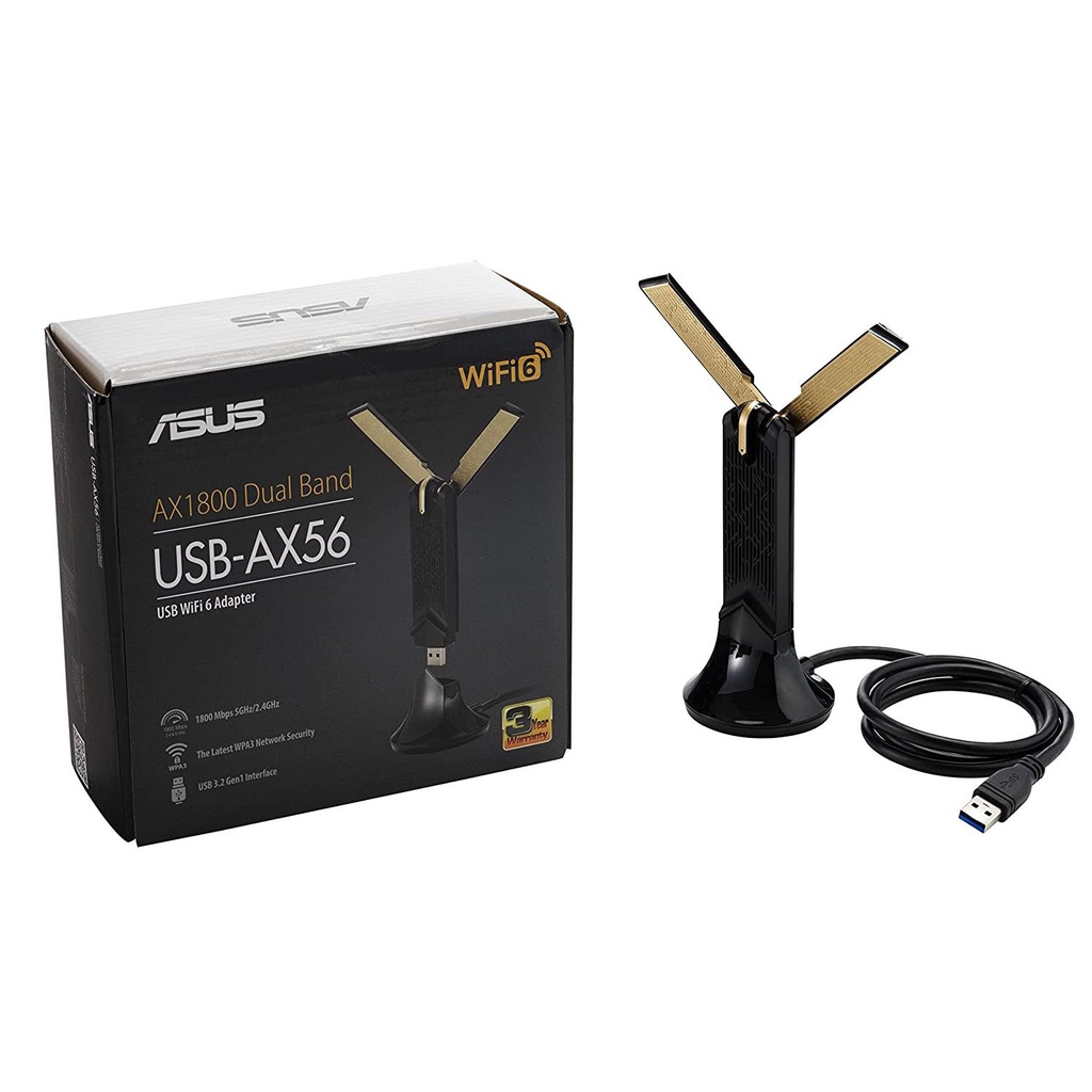 ASUS USBAX56 Dual Band (2.4 GHz / 5 GHz) AX1800 USB WiFi 6 Adapter