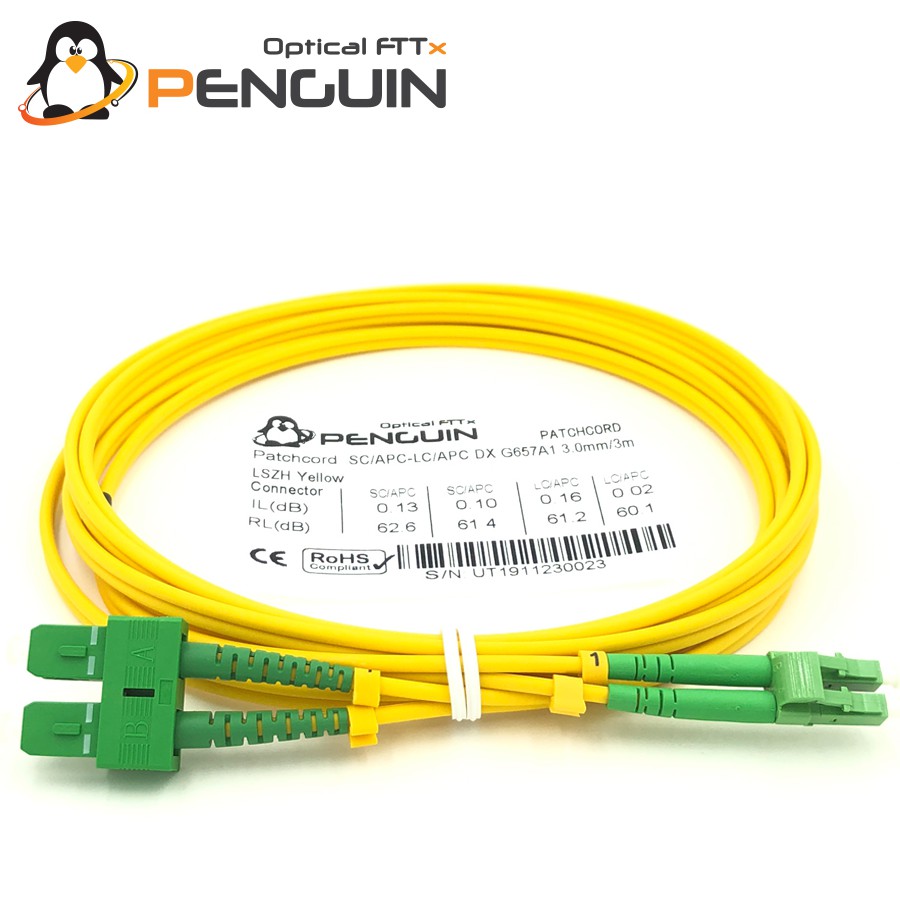 สายไฟเบอร์ออฟติก Patch Cord SC/APCLC/APC Duplex ยาว 3 เมตร Shopee