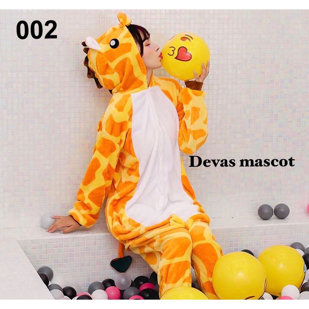 ชุดยีราฟ ผ้าสำลีหนานุ่ม Mascot Shopee Thailand