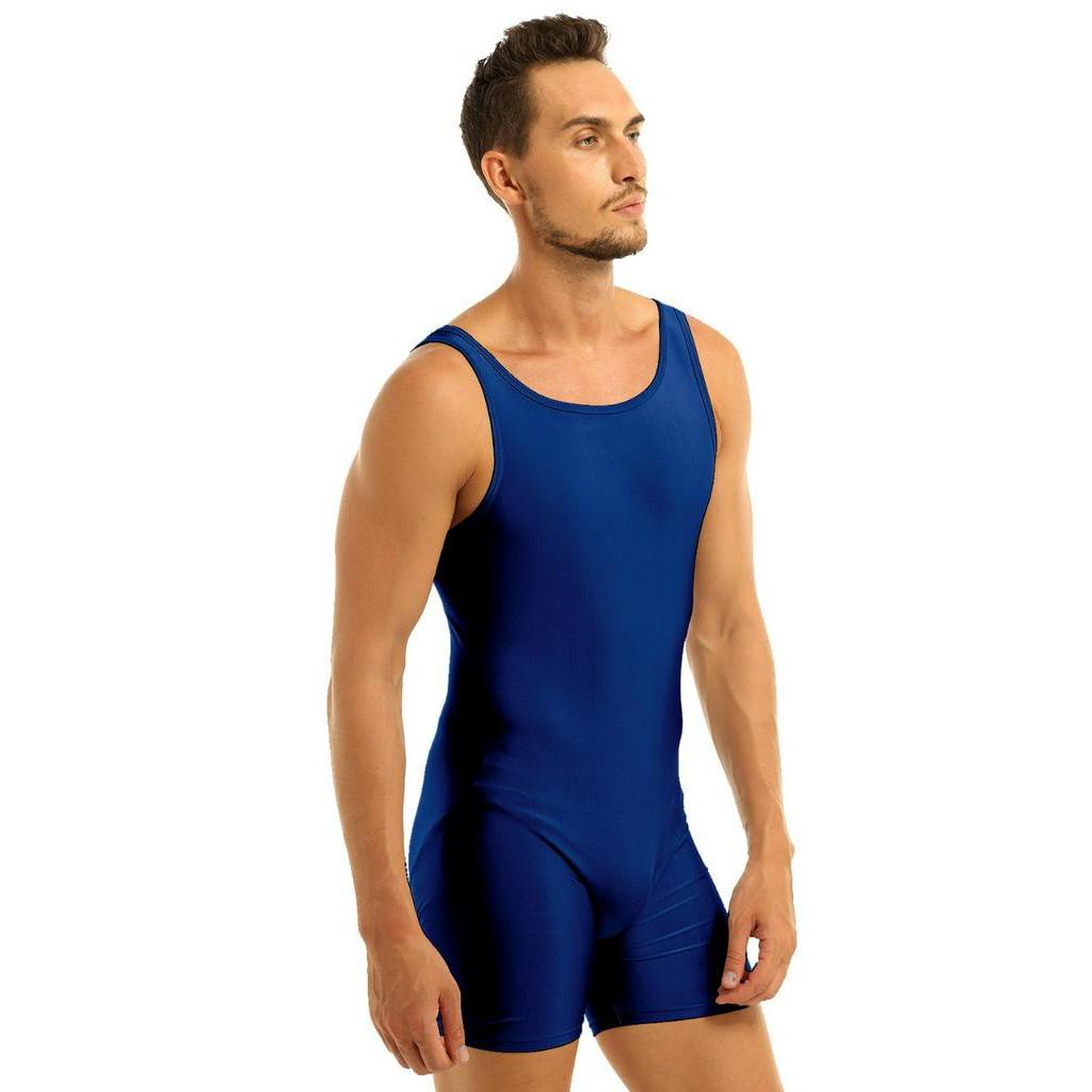 2020 New Men's Gymnastics Leotard Swimsuit Sports Body Swim Bodysuit