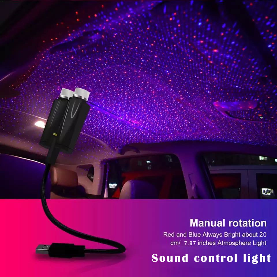 Romantic LED Car Roof Star Night Light Projector Atmosphere Galaxy Lamp