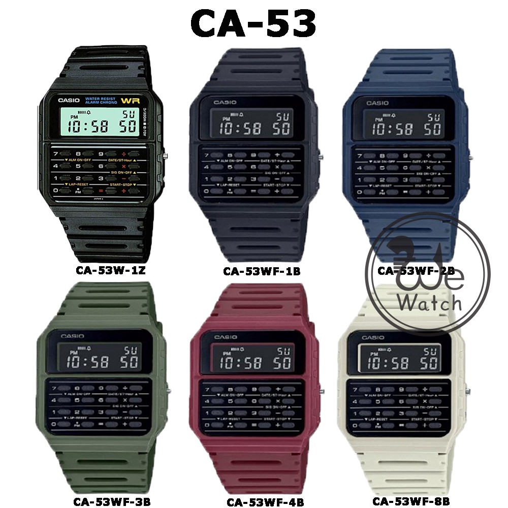 CASIO ของแท้ รุ่น CA53W CA53WF นาฬิกาชาย DATA BANK มีเครื่องคิดเลข