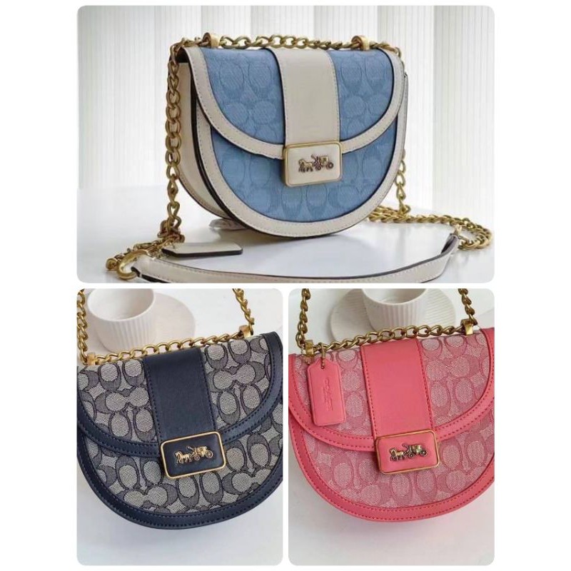 COACH ALIE SADDLE BAG IN SIGNATURE JACQUARD Shopee Thailand