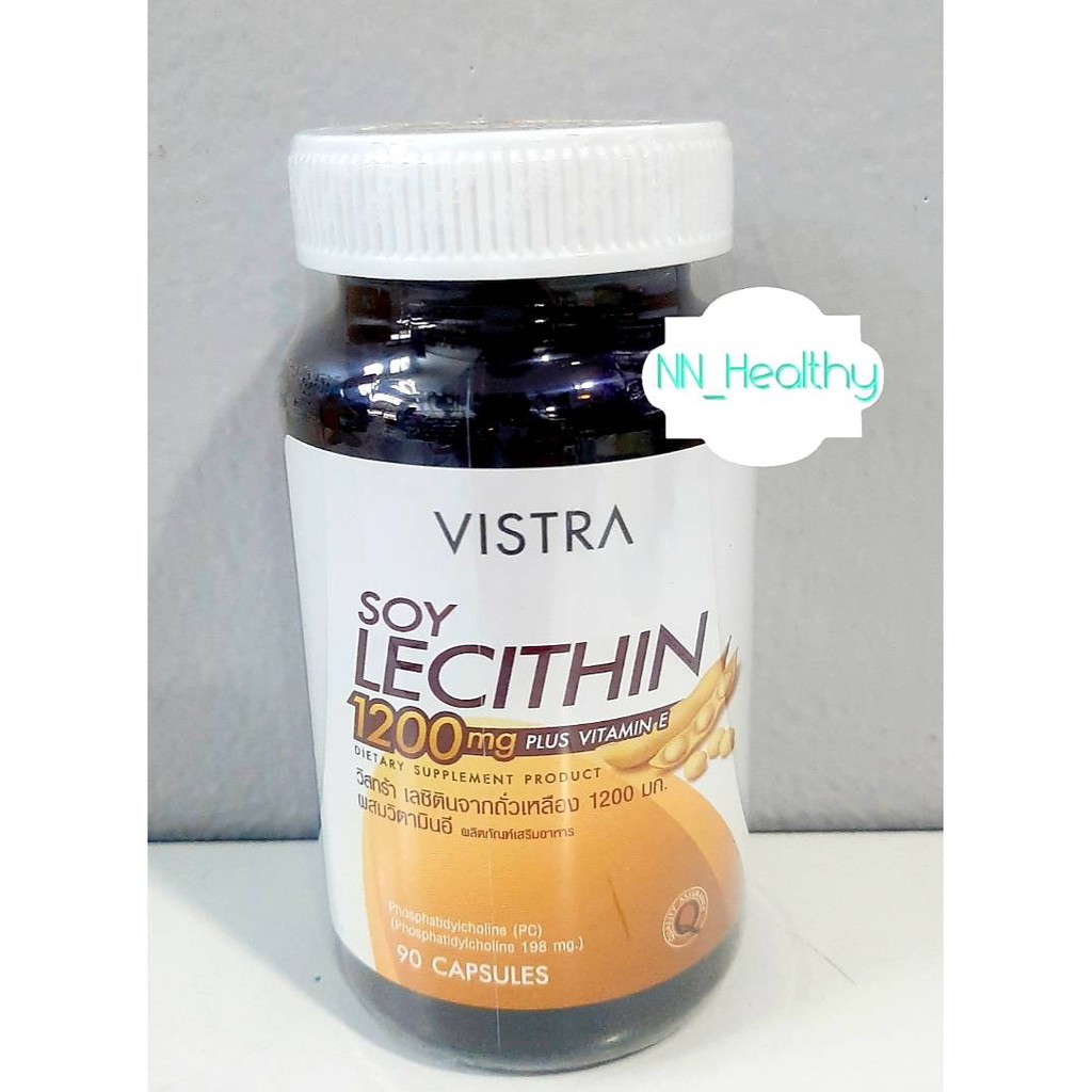 VISTRA Soy Lecithin 1200mg Plus Vitamin E 90 แคปซูล วิสทร้า ซอย เลซิติน