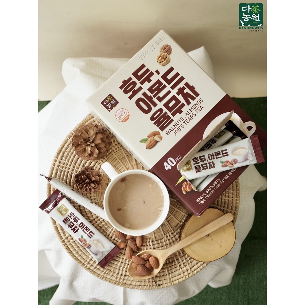 Walnut Almond Jobs Tear เครื่องดื่มวอลนัท อัลมอนด์ ลูกเดือย 3in1