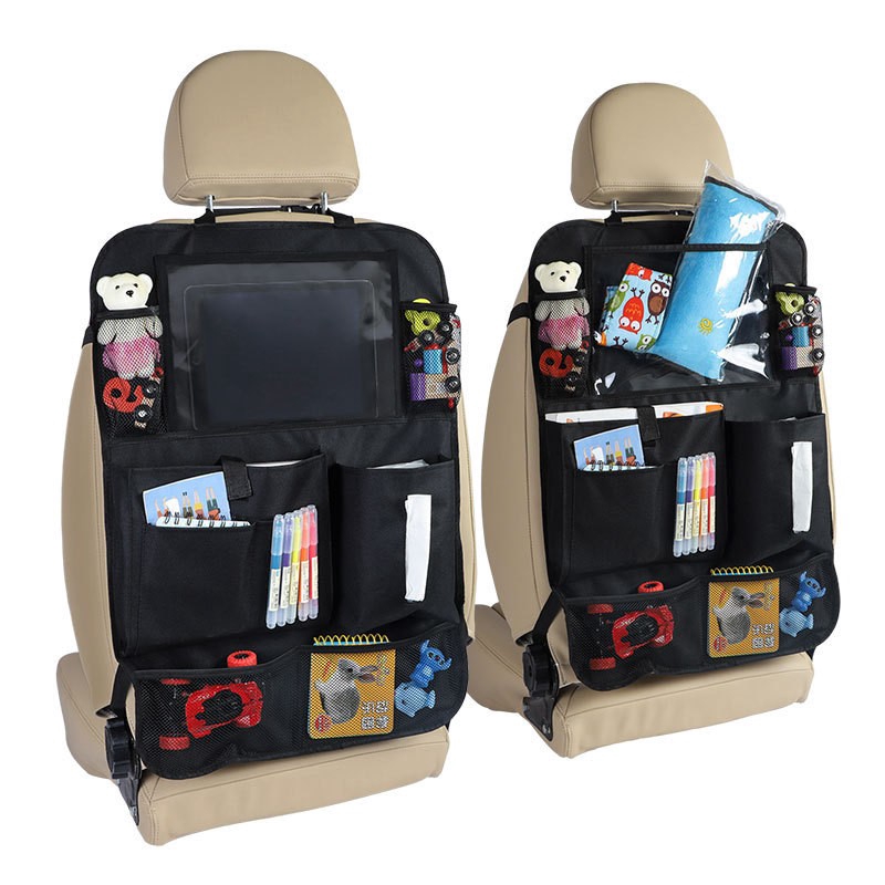 Car Backseat Organizer Seat Back Protector With Clear IPAD Holder