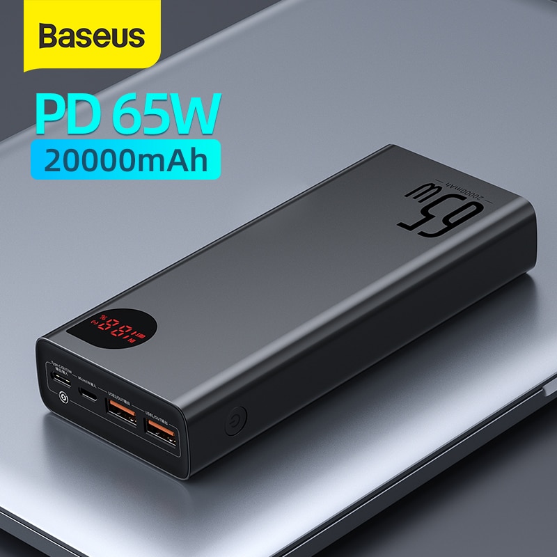 เพาเวอร์แบงค์ เครื่องชาร์จแบตเตอรี่ External Baseus 22.5W/ 65W 20000mAh
