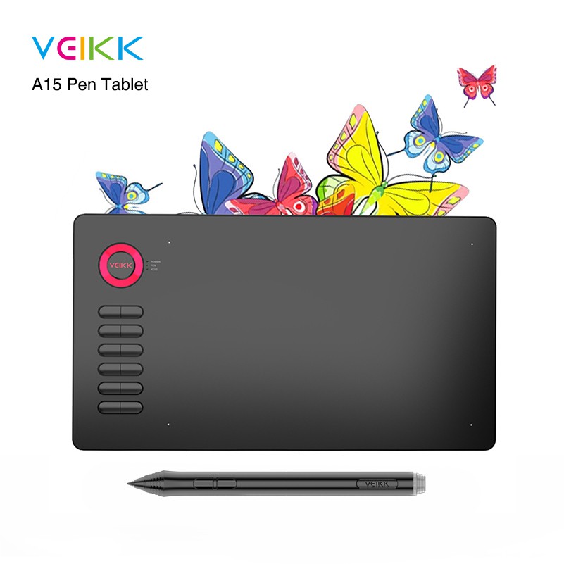 (VEIKK Official store) VEIKK A15 Graphic Drawing Tablet 10x6 inch with