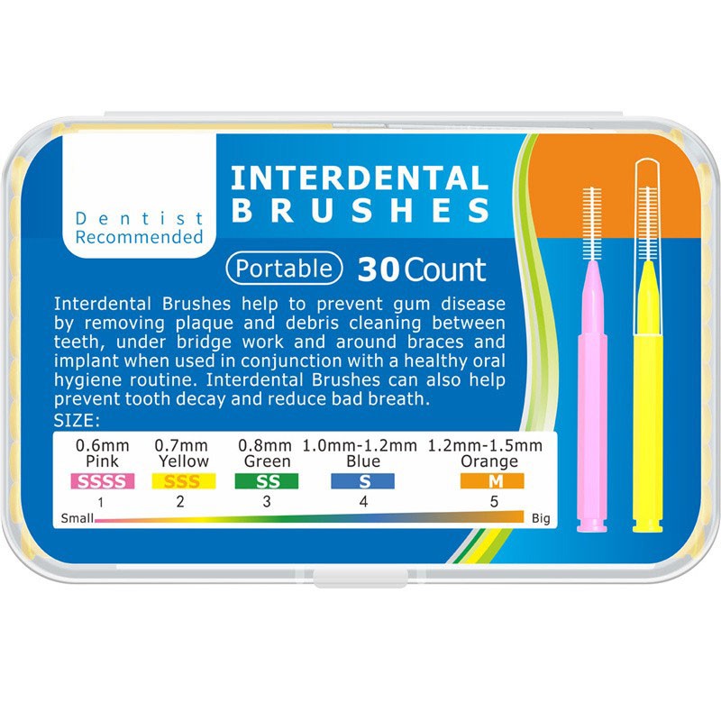 เครื่องมือทำความสะอาดฟัน 30Pcs/set I Shaped Interdental Brush Denta