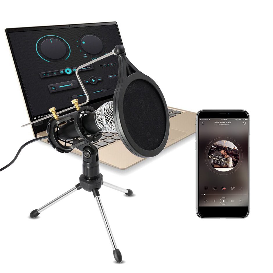 In StockLefon recording Condenser Microphone mobile phone microphone 3