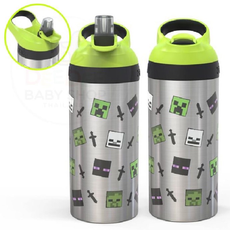 พร้อมส่ง???? กระติกน้ำเสตนเลสสำหรับเด็ก Zak! Minecraft 19.5 Oz