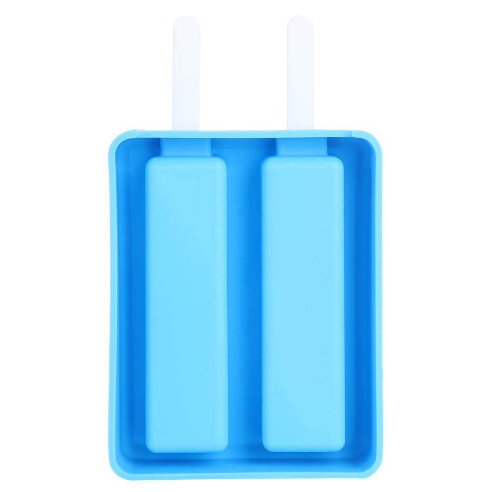 2‑Grids Silicone Ice Cream Mold Mould Maker DIY Making Tool with Cover