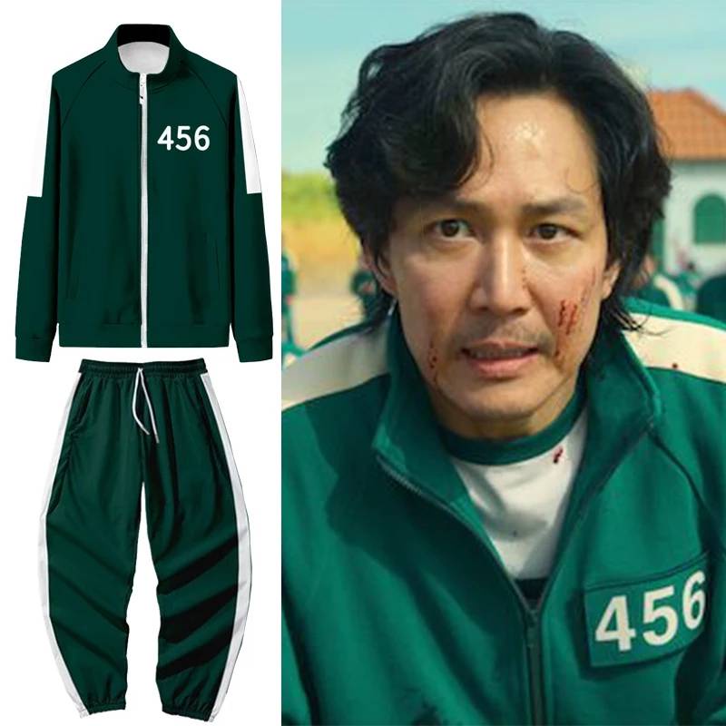 พร้อมส่ง Squid Game 456 ชุดสควิดเกมส์ ผู้ชาย หน้ากาก ชุดแฟนซี costume