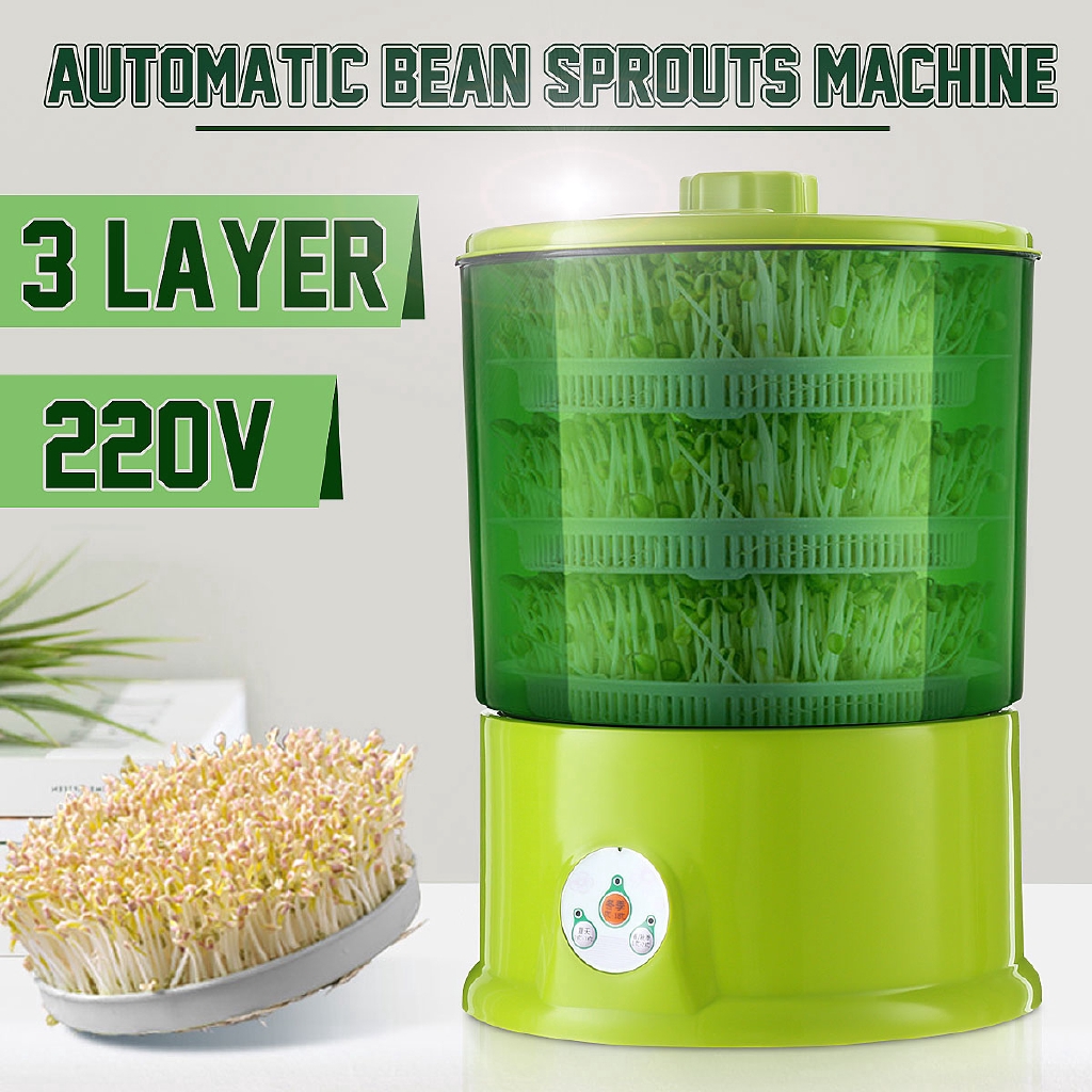 1.5L 3 Layers Ntelligent Bean Sprouts Machine Multifunctional Automatic Bean Sprouts Homemade