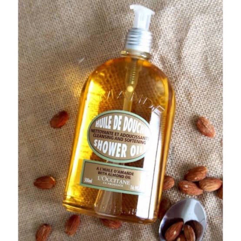 Loccitane Almond Shower Oil 500 ml. Refill 500 ml. ผลิตปี 2022ป้ายคิง