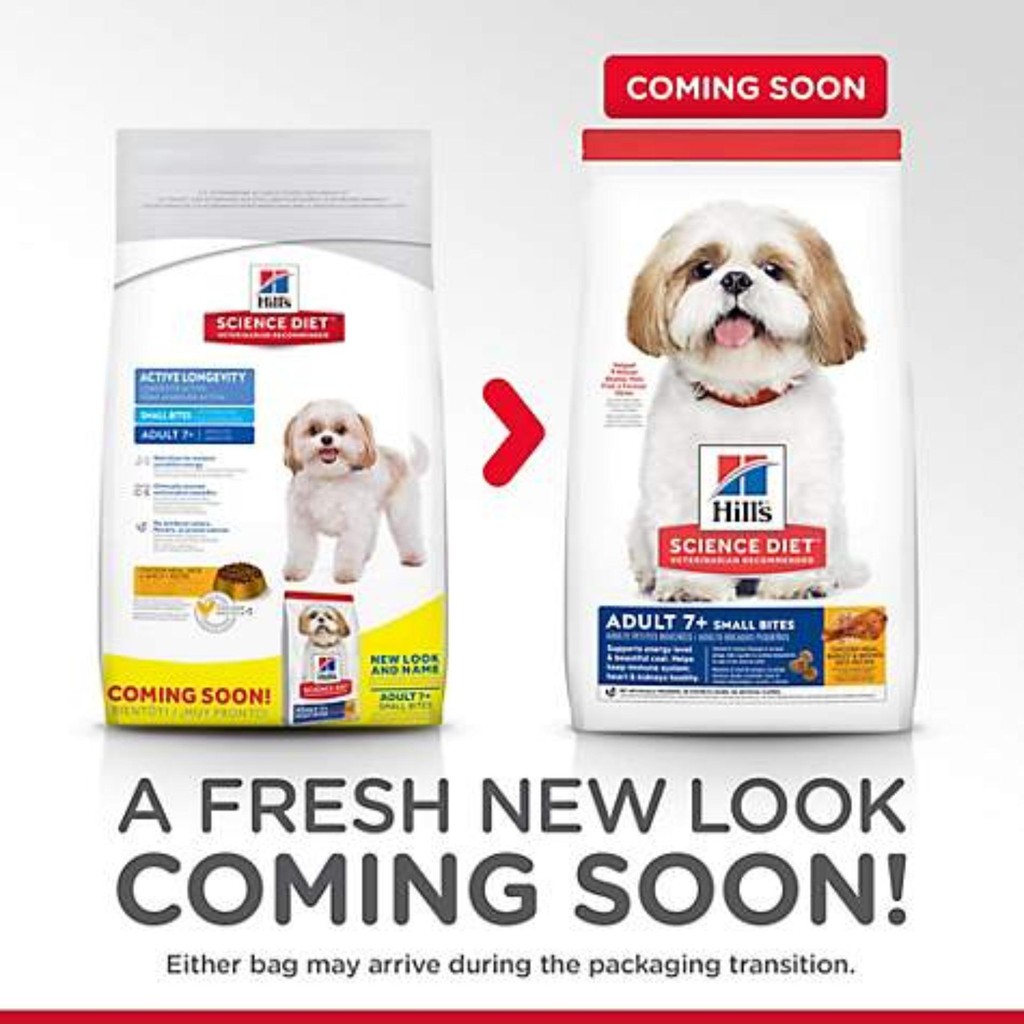 Science Diet Small Bites Adult 7+ Dog Food Chicken Meal Rice Barley For