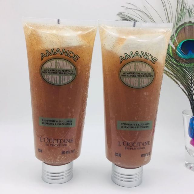 L'Occitane Amande Almond Cleansing Exfoliating Shower Scrub 200 ml. Shopee Thailand