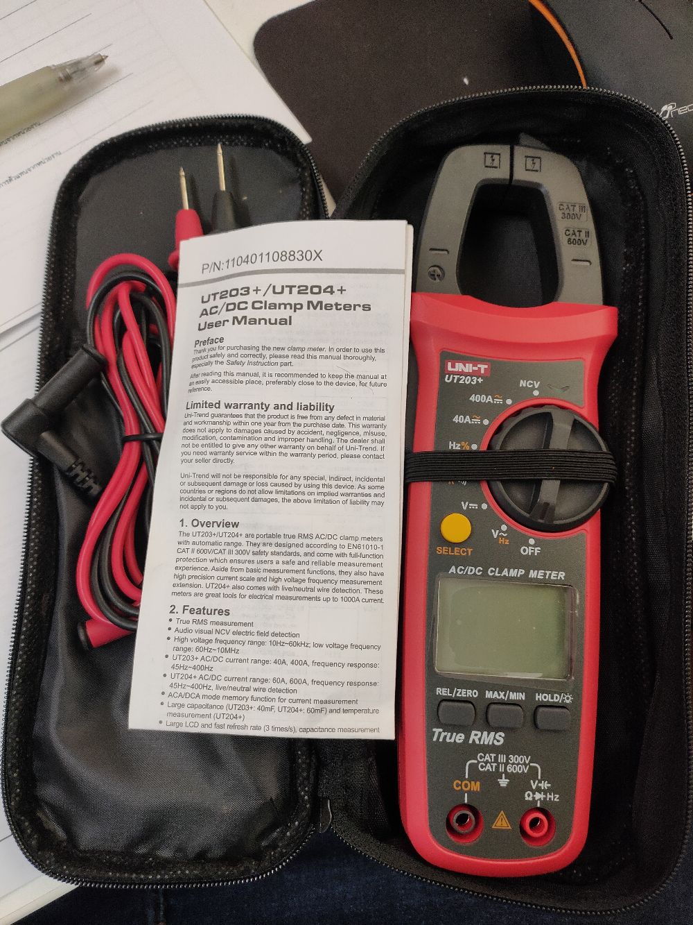 UNI-T 203+ คลิปแอมป์ แคมป์มิเตอร์ดิจิตอล รุ่น UT203+ | Shopee Thailand