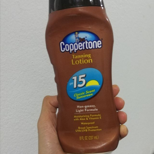 Coppertone Tanning lotion ครีมกันแดด แทนนิ่งครีม อาบแดด Sunscreen Tan & Glow ครีมอาบแดด ผิวแทน