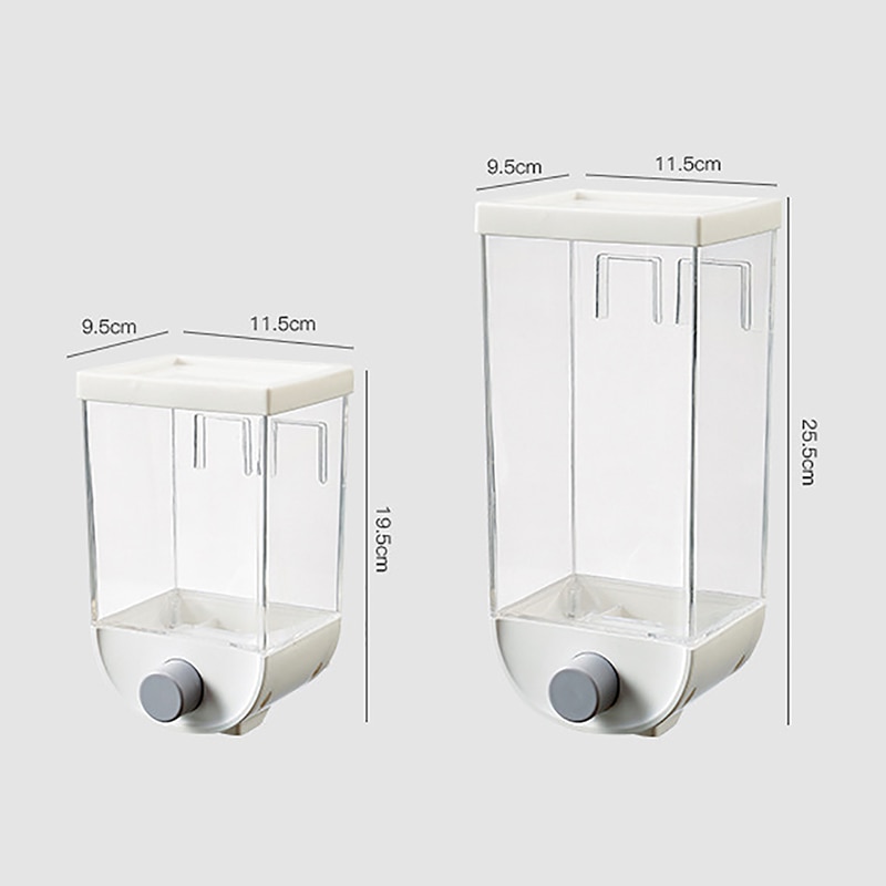 Please COD Wall Mounted Airtight Cereal Dispenser Dry Food Storage