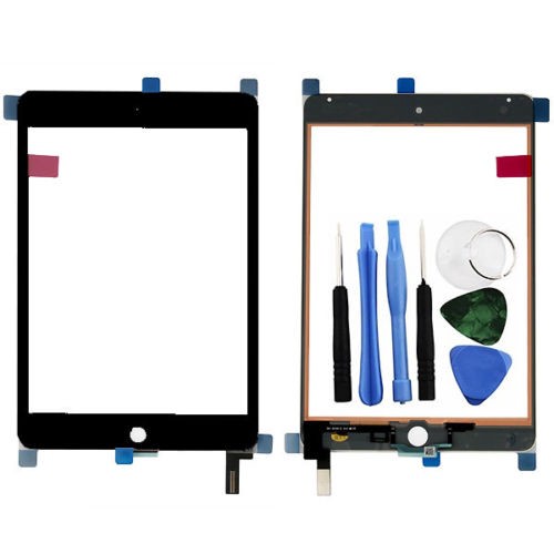 Black Glass Touch Screen Digitizer w/ IC Replacement Repair Part for