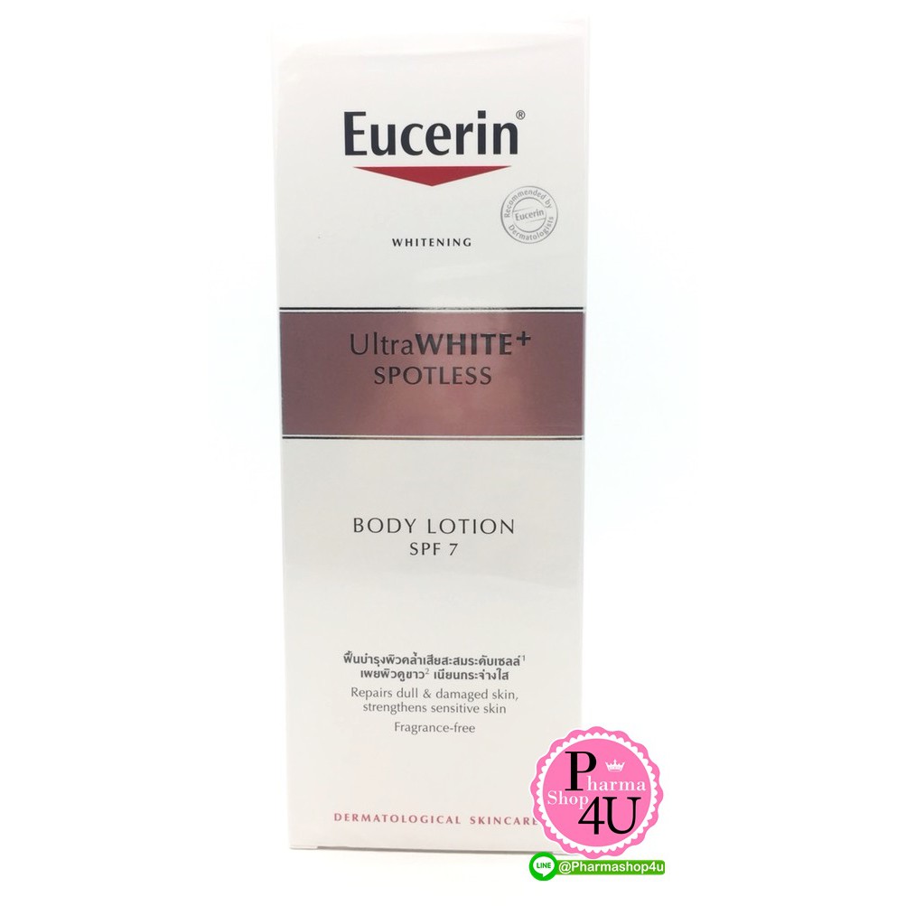 Eucerin UltraWhite+ spotless BODY LOTION SPF 7 250 mlโลชั่นเพื่อผิวขาว(แท้100) Shopee Thailand