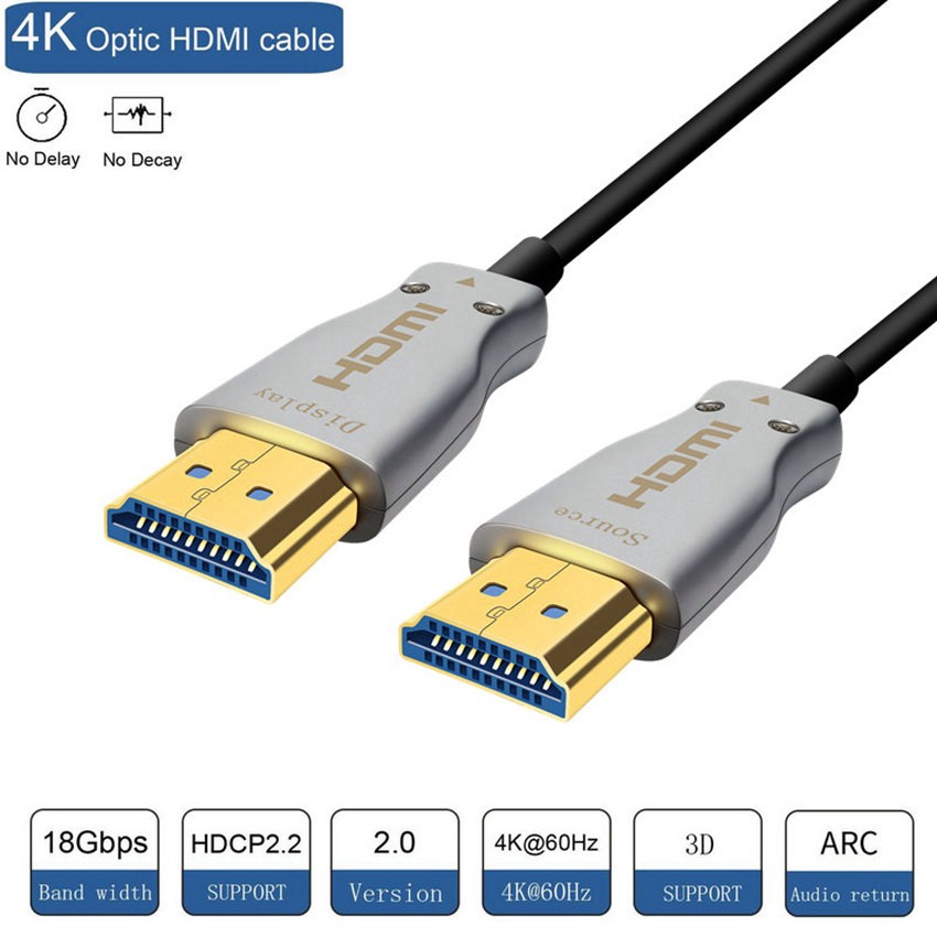 VEGGIEG HDMI 2.0 Cable 4K 60Hz100Hz Fiber Optic HDMI Cable 2.0 2.0a 2