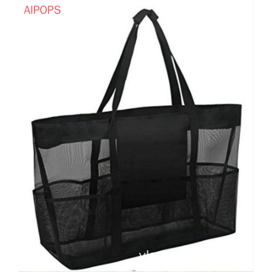 Beach Bag Mesh Beach Swim Mesh Beach Pack 8 Pocket elSb p0cbgr5ksi