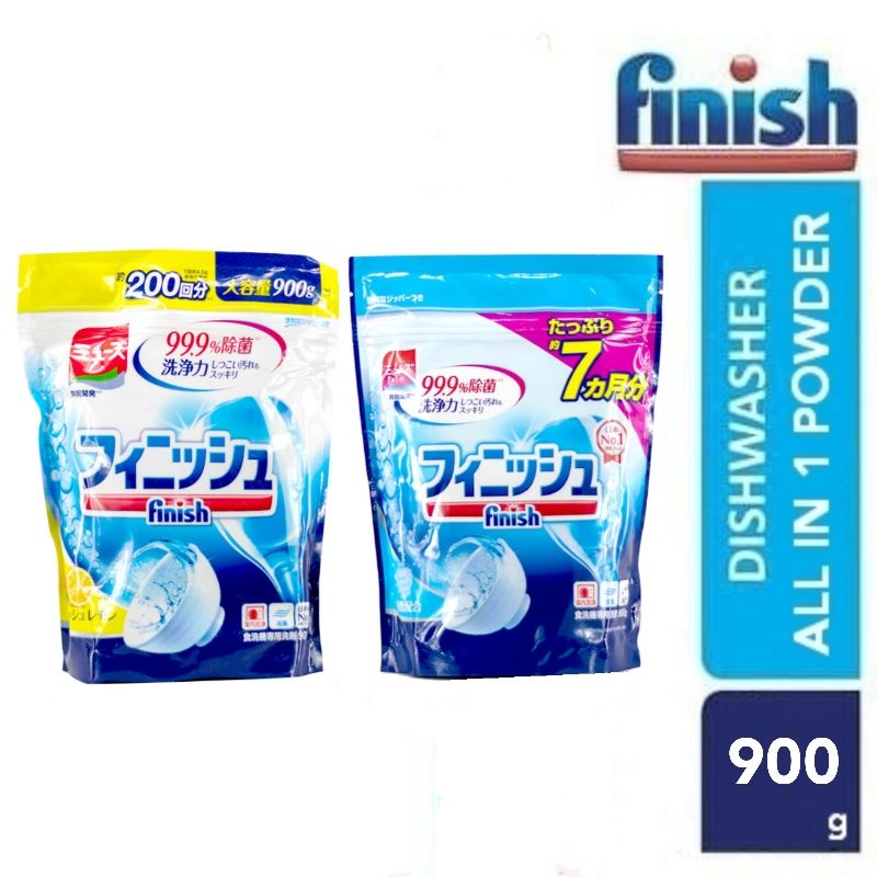 Finish ผงล้างจาน all in 1 พร้อมผสม น้ำยาแวววาว +เกลือ สำหรับเครื่อง