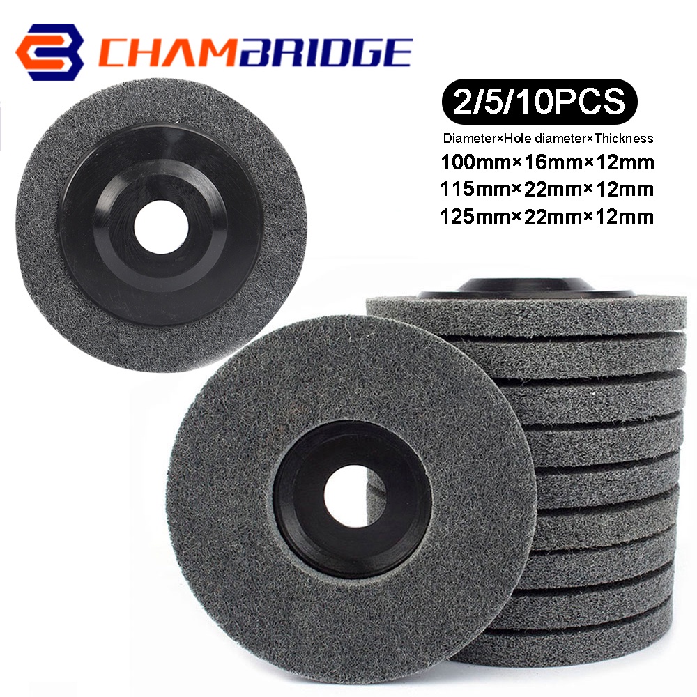 ล้อ4"5" Nylon Fiber Polishing Wheel Non woven Abrasive Wheel Nylon