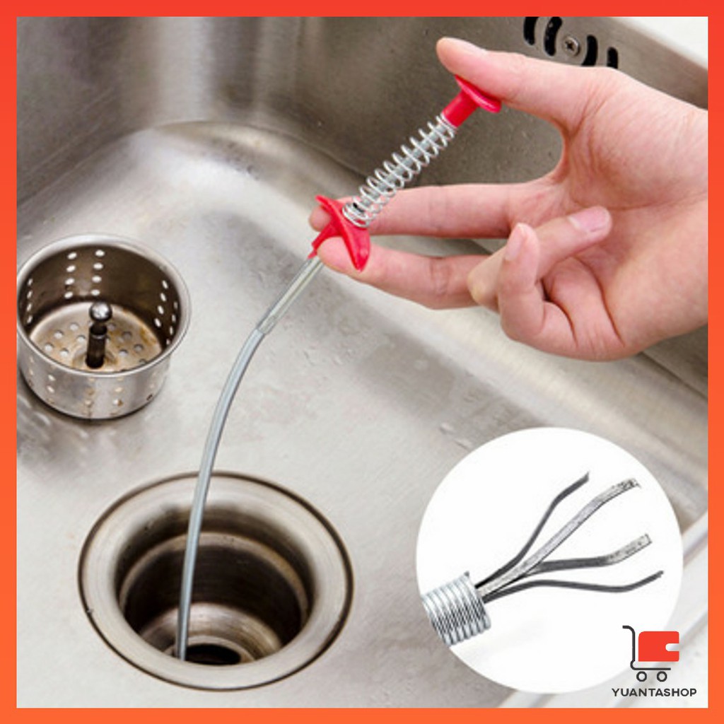 งูเหล็กทะลวงท่อตัน แก้ท่อตัน สปริงทะลวงท่อตัน งูเหล็ก (ยาว60 เซน 60cm