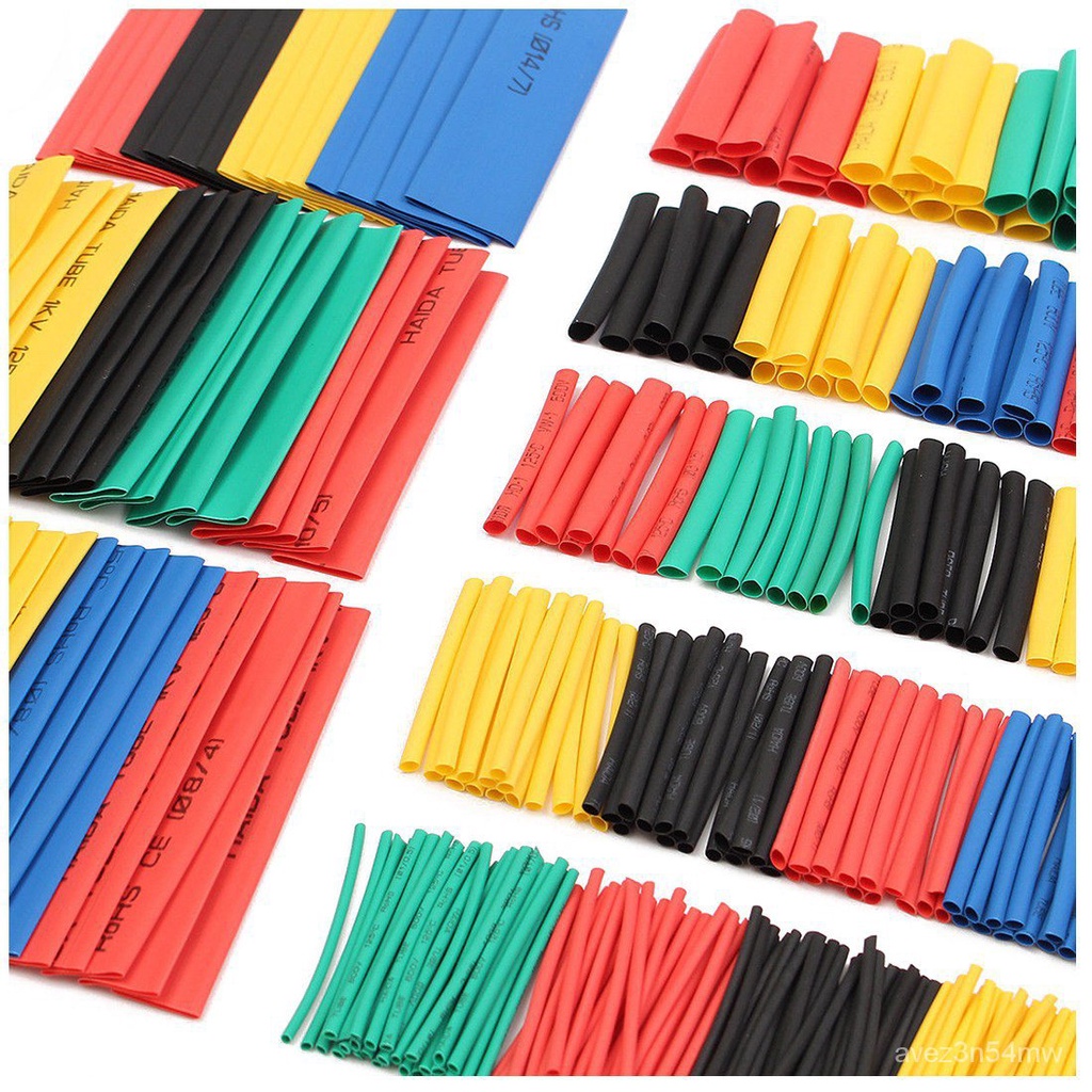 style328Pcs Car Electrical Cable Heat Shrink Tube Tubing Wrap Sleeve