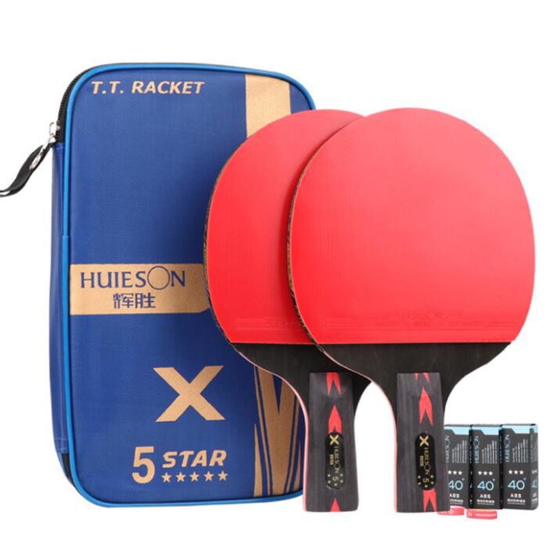 ไม้ปิงปอง2cs New Ugraded Carbon Table Tennis Racket Set Suer owerful