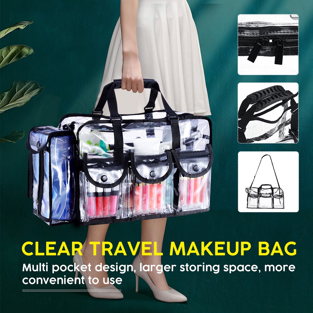 กล่องเครื่องสำอางCosmetic Bags VC Transarent Travel Tote Clear