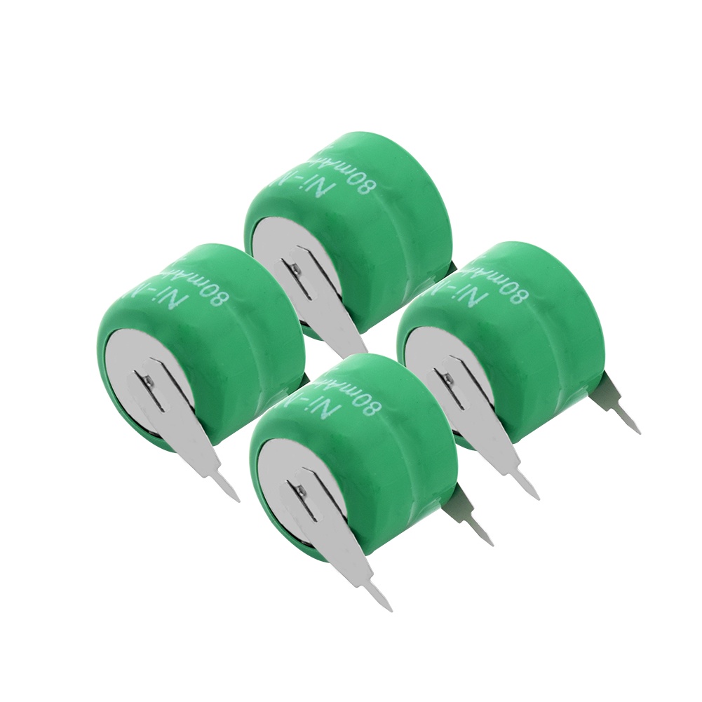 110 Pcs Rechargeable 80H NiMH 80mAh Button Battery Coin Cells With