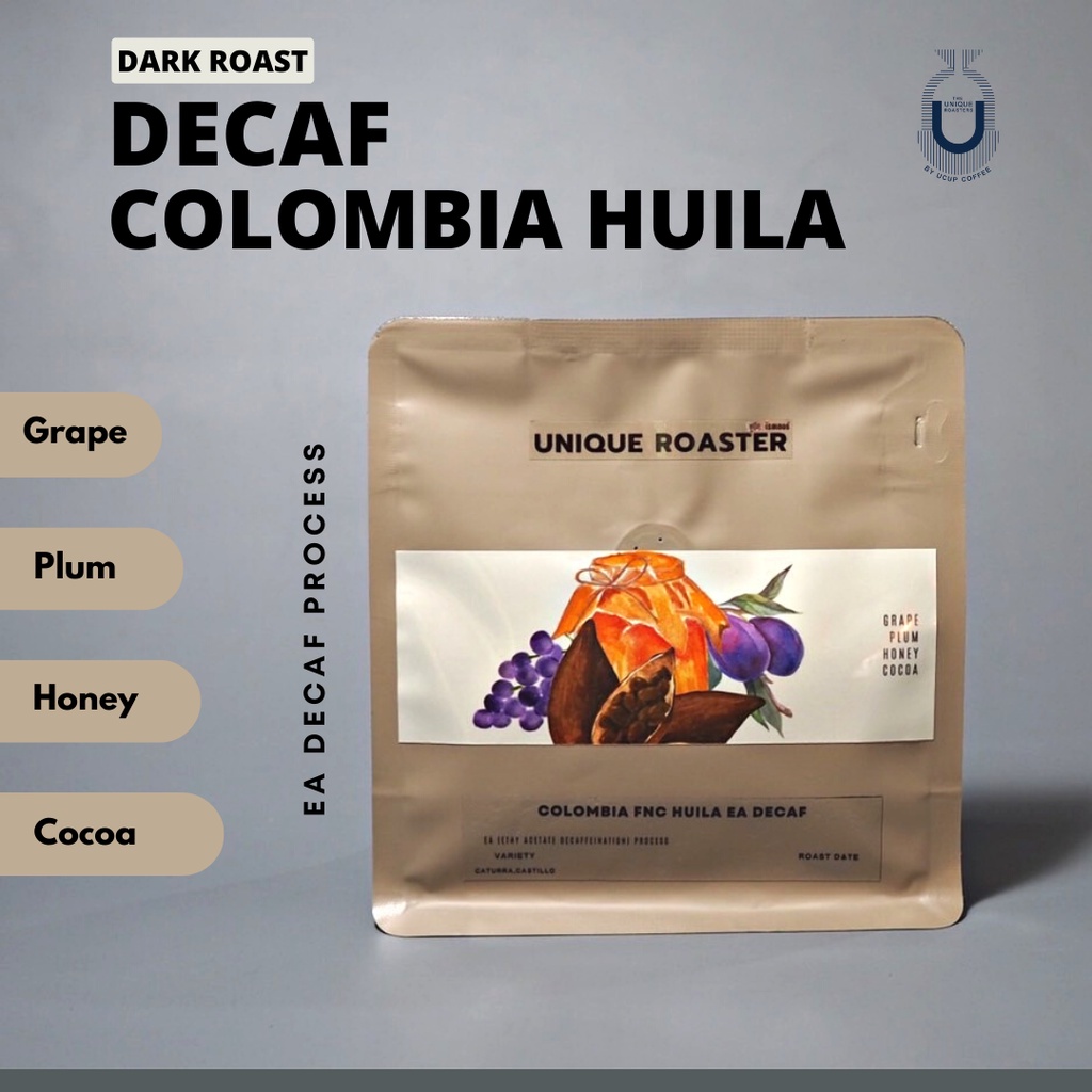 เมล็ดกาแฟคั่ว Decaf Colombia FNC Huila EA (( Decaf Coffee or