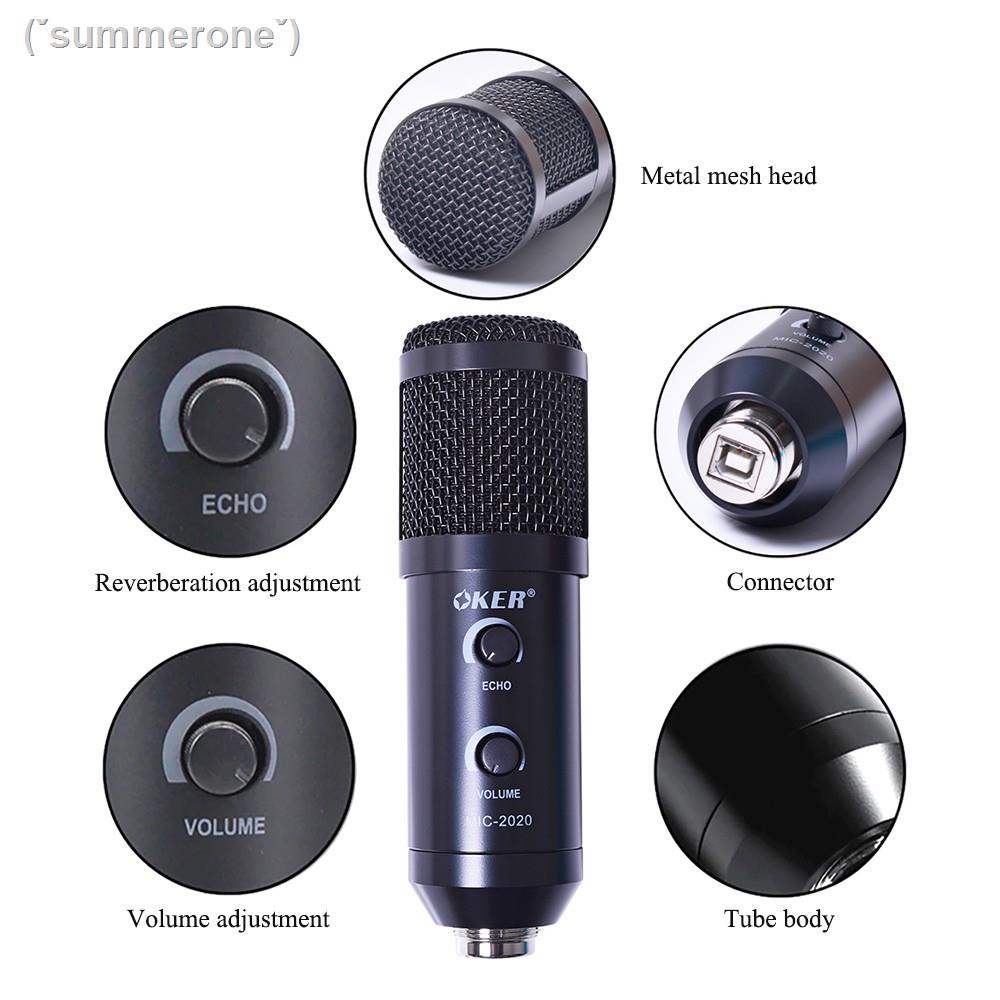พร้อมสต็อกส่งเร็ว Oker MIC2020 Smart Microphone Professional Condensor