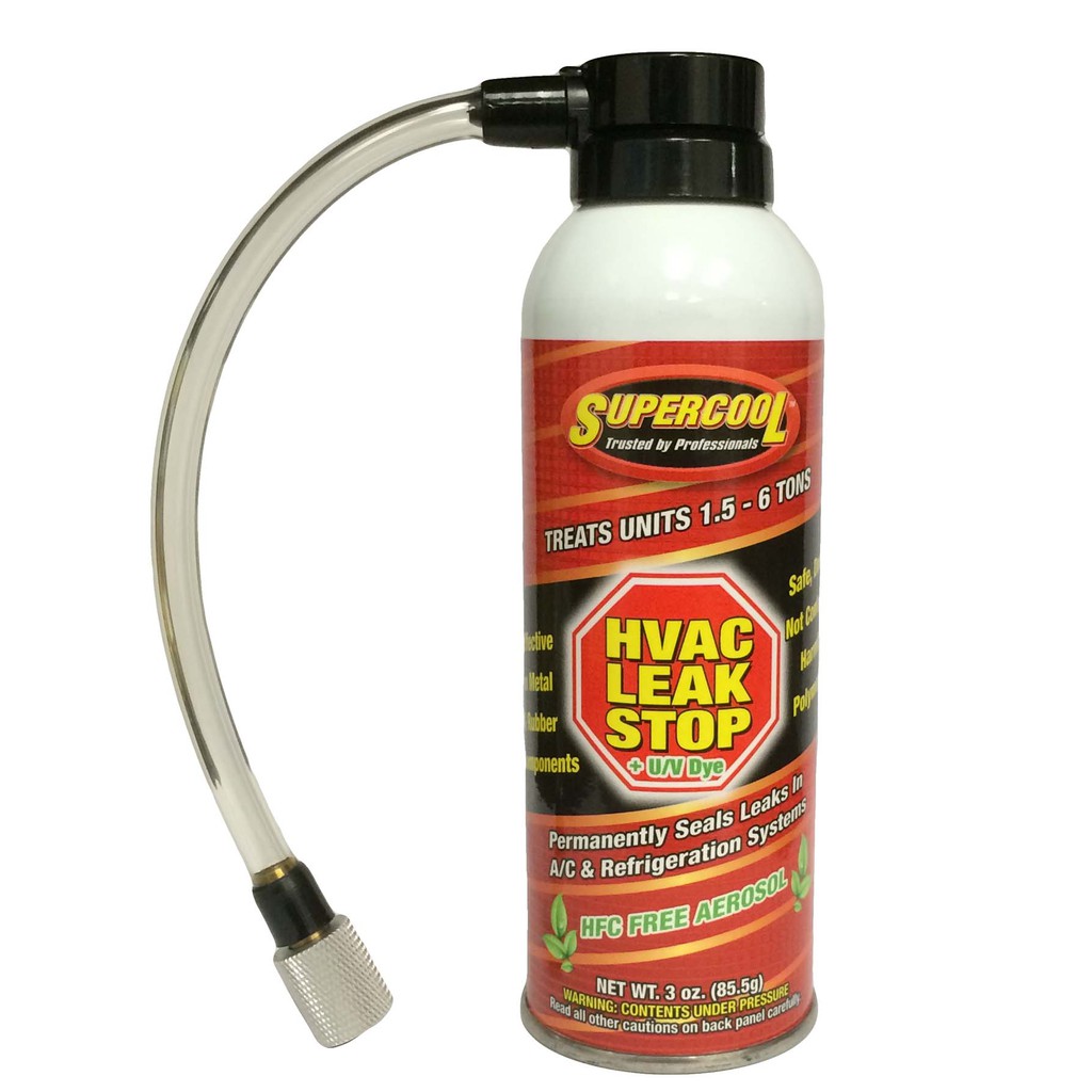 [SUPERCOOL] HVAC/R LEAK SEAL, SEALANT, SEALER, PLUS U/V DYE (UP TO 6