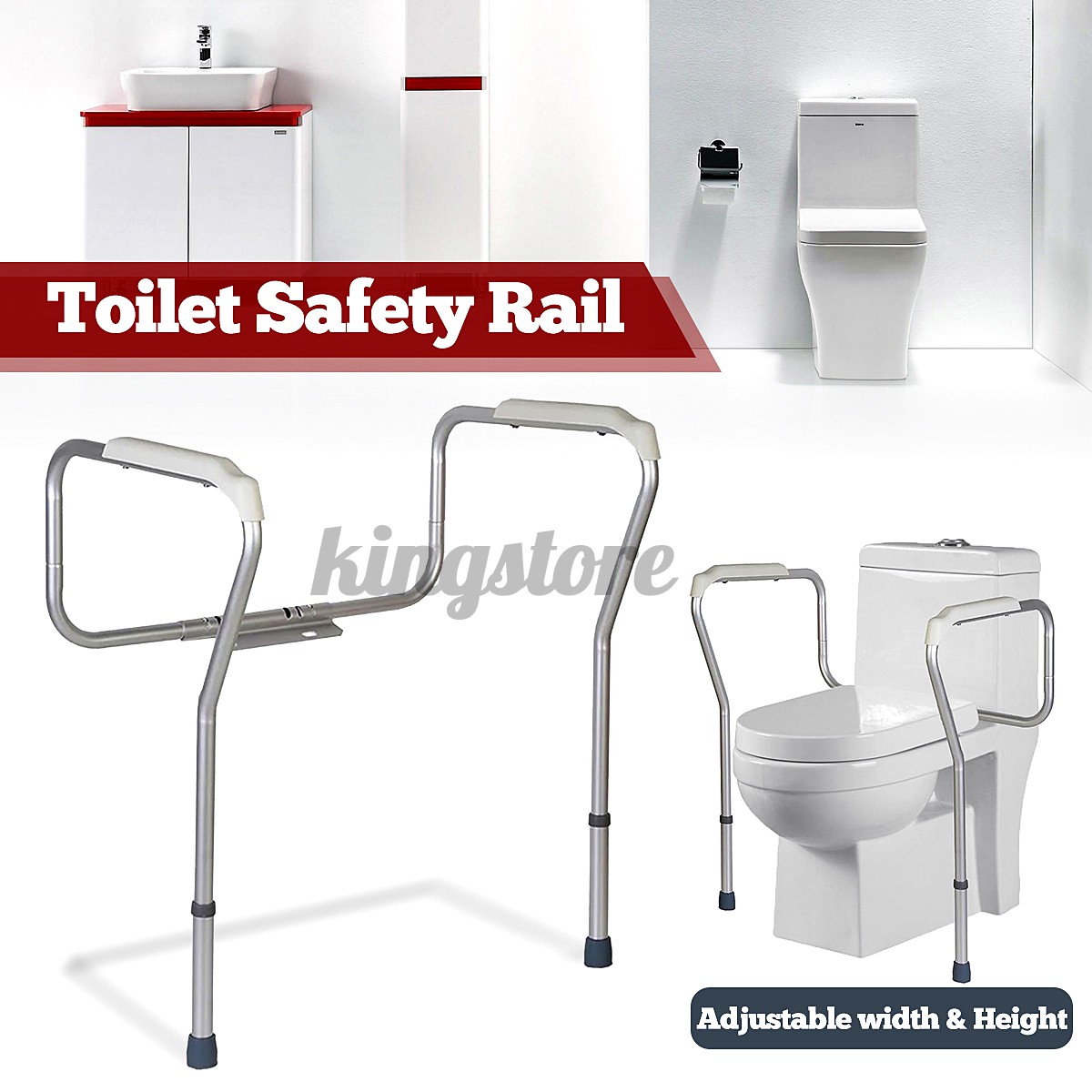 Toilet Safety Rails Frame Support Toilet armrest shelf Toilet booster