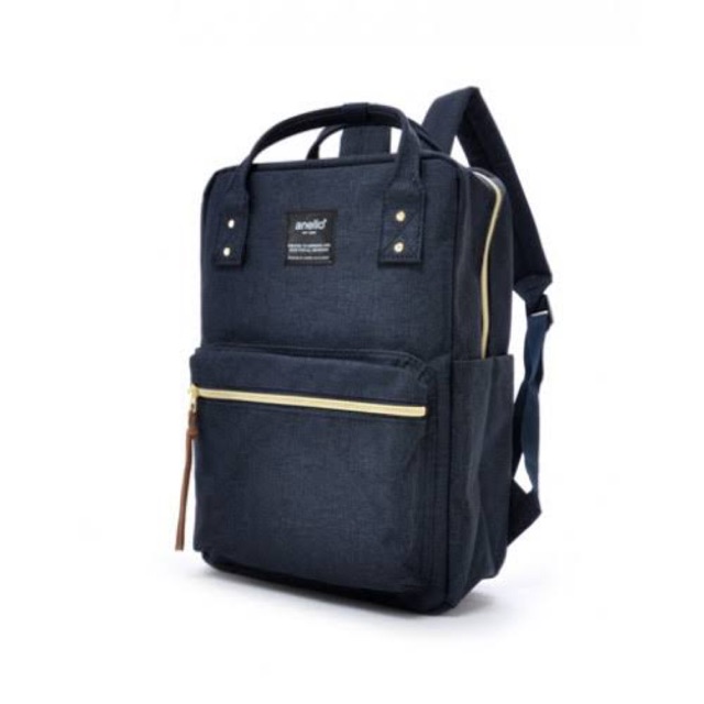 (NEW) Anello Regular Canvas Square Backpack Black Shopee Thailand