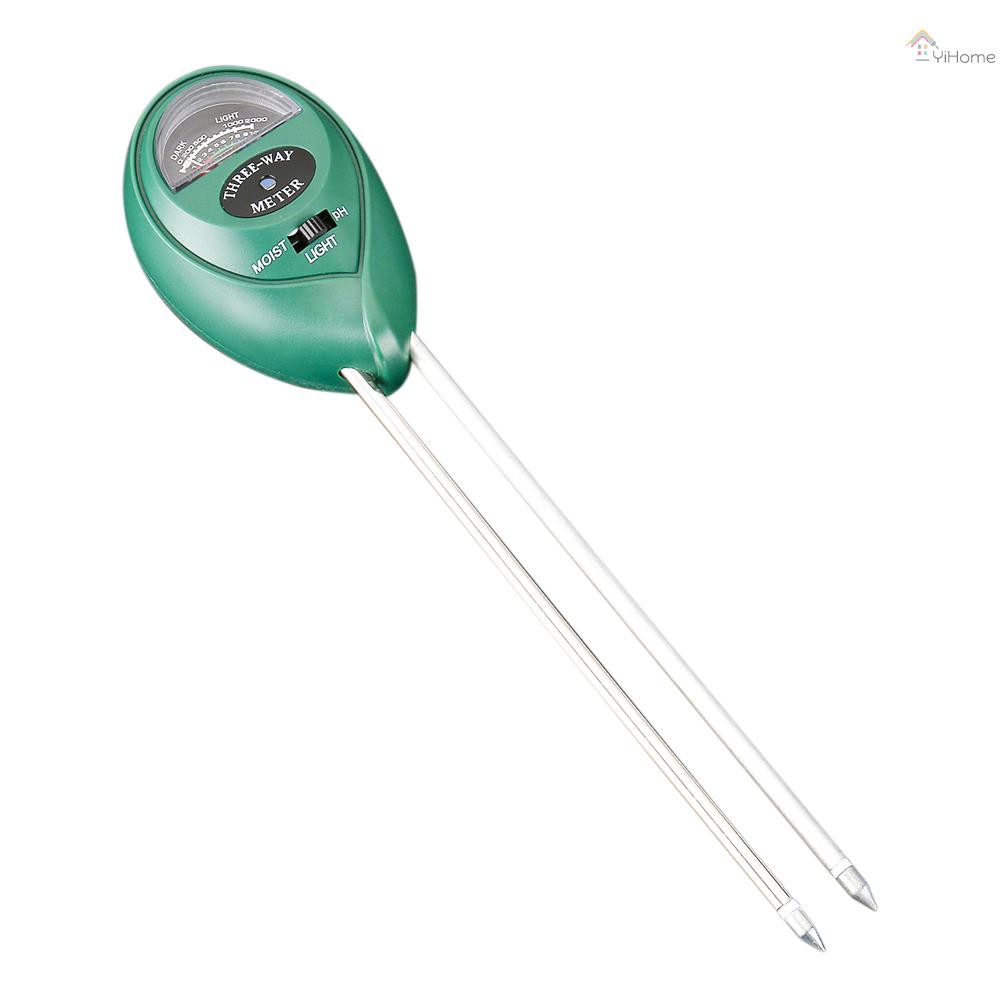 YiHome 3in1 Soil Test PH Moisture Meter Light Tester Garden Plant