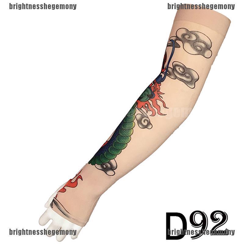 BMTH Fashion Tattoo Sleeves Arm Warmer UV Protection Outdoor Fake