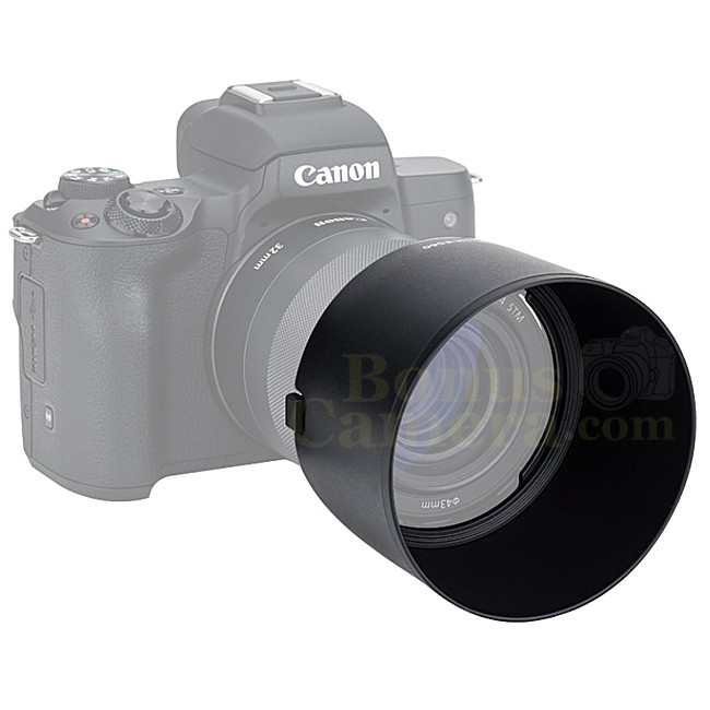 ES60 Lens Hood ฮู้ดบังแสง Canon EOS M,M2,M3,M5,M6,M6 II,M10,M50,M50 II