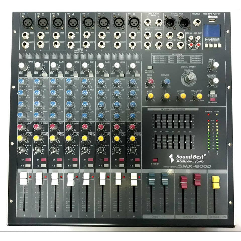 POWER MIXER เพาเวอร์มิกเซอร์ SoundBest รุ่น SMX800D 1000w ( มี